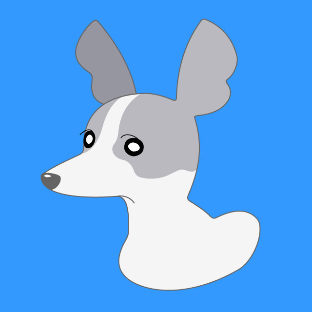イタリアングレイハウンドのイラスト
