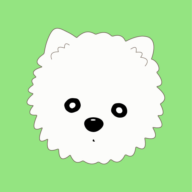 ポメラニアンのイラスト