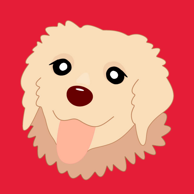 ゴールデンレトリバーのイラスト
